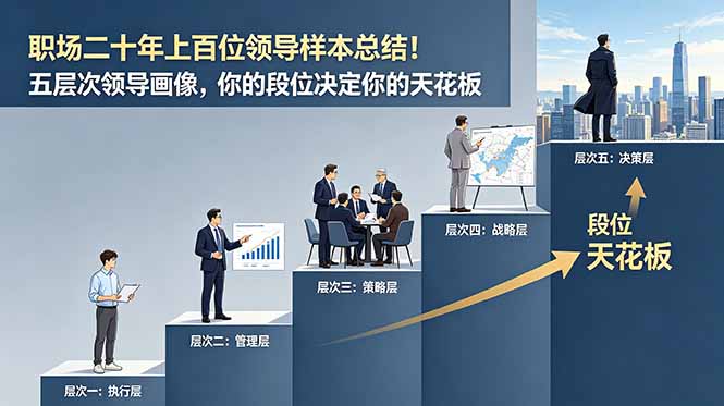 (18900期)付费文章:职场二十年上百位领导样本总结!五层次领导画像,你的段位决定你的天花板-靠谱项目库
