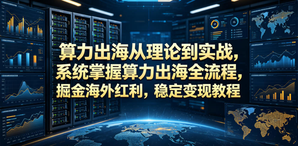 算力出海从理论到实战,系统掌握算力出海全流程,掘金海外红利,稳定变现教程-靠谱项目库