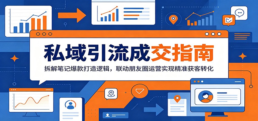 私域引流成交指南：拆解笔记爆款打造逻辑，联动朋友圈运营实现精准获客转化-靠谱项目库