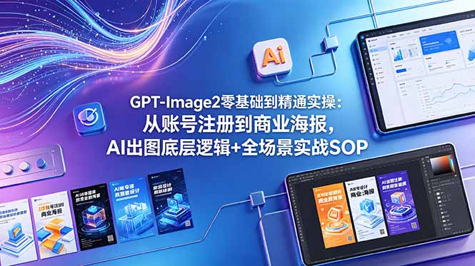 （18835期）GPT-Image2零基础到精通实操：从账号注册到商业海报，AI出图底层逻辑+全场景实战SOP-靠谱项目库