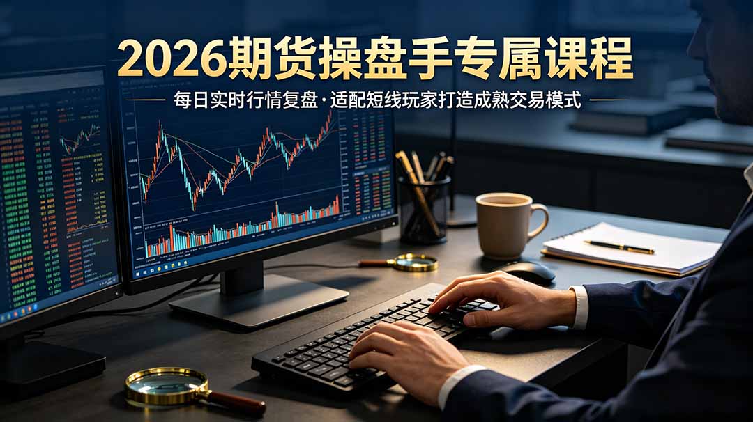 （19093期）2026期货操盘手专属课程-更新6月，每日实时行情复盘，适配短线玩家打造成熟交易模式-靠谱项目库