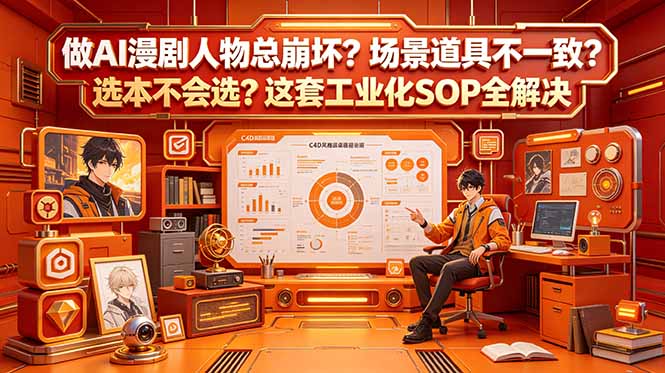 （18850期）做AI漫剧人物总崩坏？场景道具不一致？选本不会选？这套工业化SOP全解决 (更新)-靠谱项目库