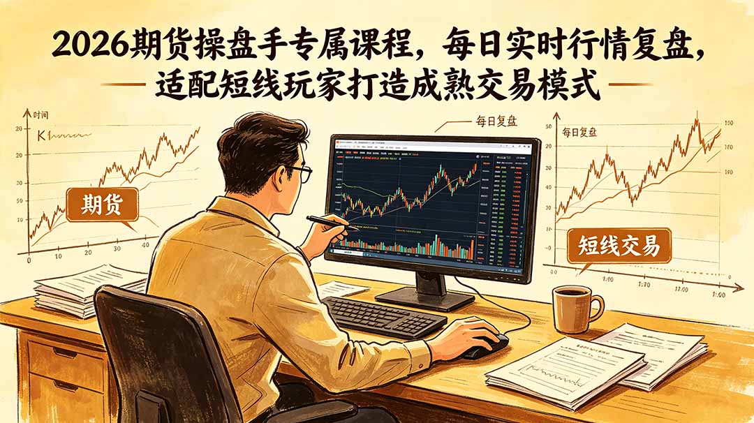(18902期)2026期货操盘手专属课程-更新6月,每日实时行情复盘,适配短线玩家打造成熟交易模式-靠谱项目库