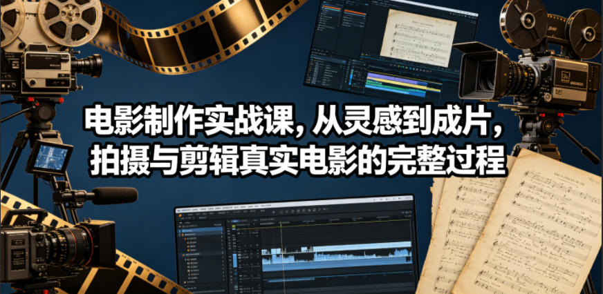 电影制作实战课，从灵感到成片，拍摄与剪辑真实电影的完整过程【原创双语字幕】-靠谱项目库