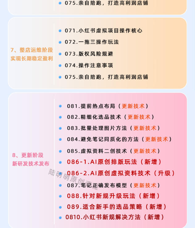 图片[6]-小红书虚拟项目特训班9.0，AI原创PPT技术全跑通，单店纯利润几个W-靠谱项目库