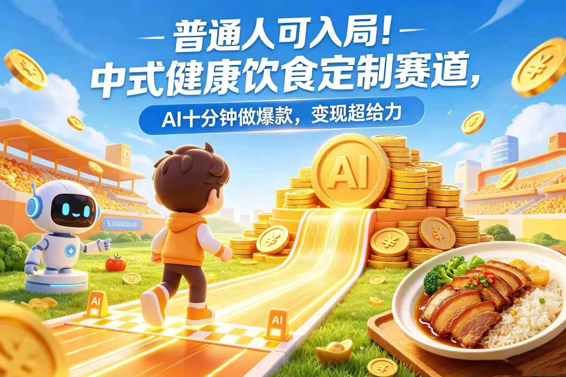 普通人可入局!中式健康饮食定制赛道,AI 十分钟做爆款,变现超给力-靠谱项目库