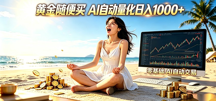 黄金随便买？AI自动外汇量化交易 在家当皇帝 日入1000+-靠谱项目库