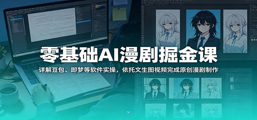零基础AI漫剧掘金课：详解豆包、即梦等软件实操，依托文生图视频完成原创漫剧制作-靠谱项目库
