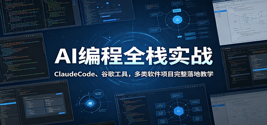 AI编程全栈实战:ClaudeCode、谷歌工具,多类软件项目完整落地教学-靠谱项目库