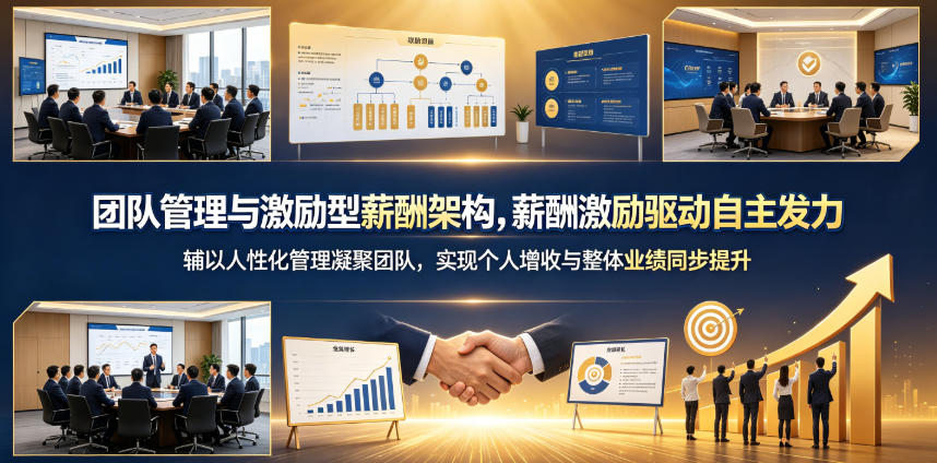 团队管理与激励型薪酬架构,薪酬激励驱动自主发力,辅以人性化管理凝聚团队,实现个人增收与整体业绩同步提升-靠谱项目库