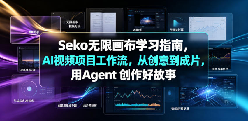 Seko无限画布学习指南,AI视频项目工作流,从创意到成片,用Agent 创作好故事-靠谱项目库