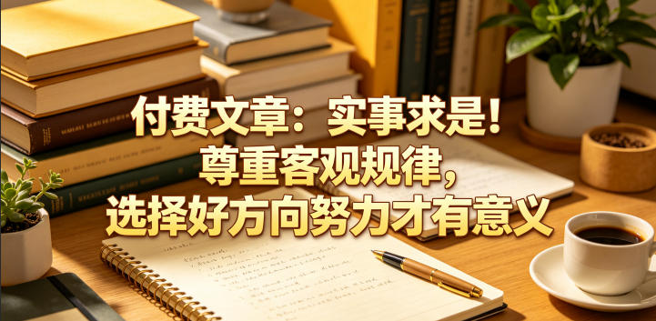 付费文章：实事求是！尊重客观规律，选择好方向努力才有意义-靠谱项目库
