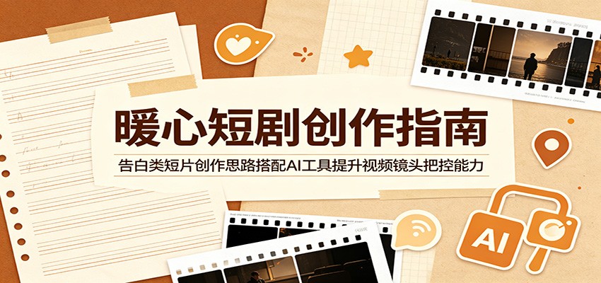 暖心短剧创作指南：告白类短片创作思路搭配AI工具提升视频镜头把控能力-靠谱项目库