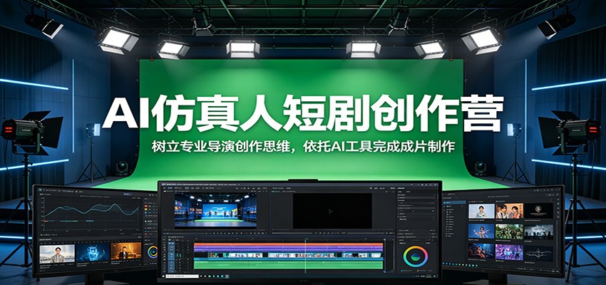 AI仿真人短剧创作营：树立专业导演创作思维，依托AI工具完成成片制作-靠谱项目库