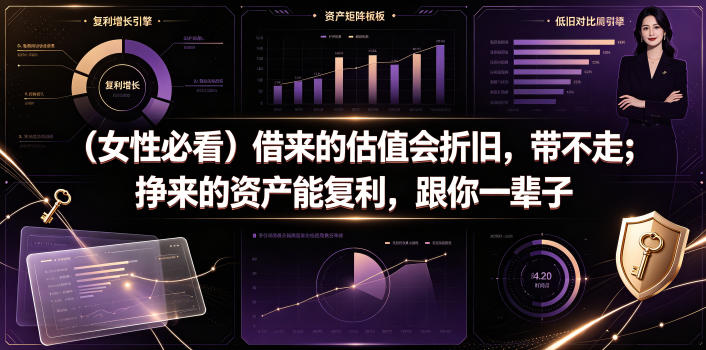 付费文章：（女性必看）借来的估值会折旧，带不走；挣来的资产能复利，跟你一辈子-靠谱项目库