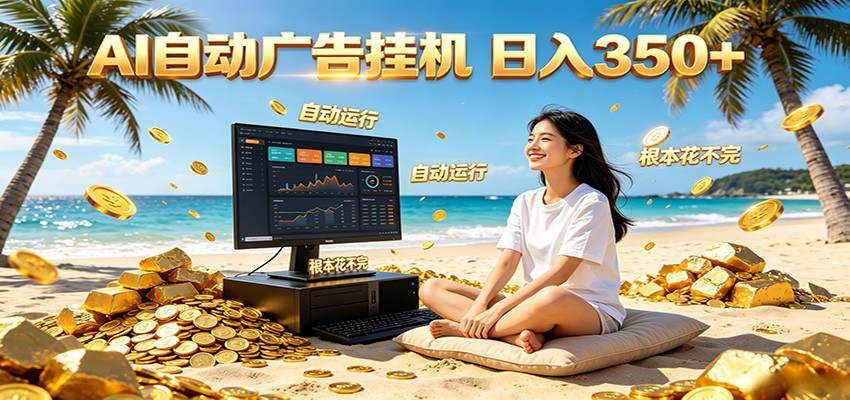AI自动广告挂机 日入350+ 真正做到躺赚式变现,根本花不完!-靠谱项目库