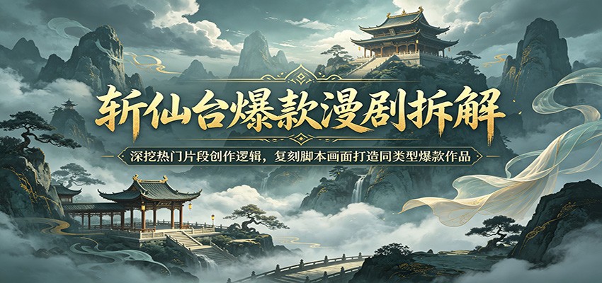 斩仙台爆款漫剧拆解：深挖热门片段创作逻辑，复刻脚本画面打造同类型爆款作品-靠谱项目库