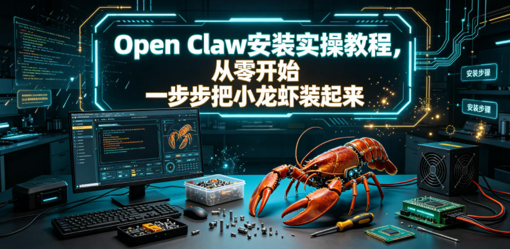 Open Claw安装实操教程，从零开始一步步一步步把小龙虾装起来-靠谱项目库