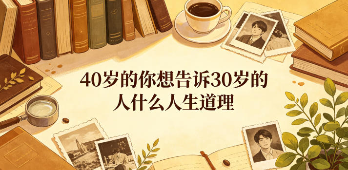 公众号付费文章：40岁的你想告诉30岁的人什么人生道理？-靠谱项目库