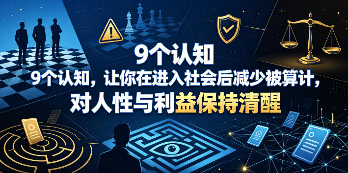 付费文章:9个认知,让你在进入社会后减少被算计,对人性与利益保持清醒-靠谱项目库