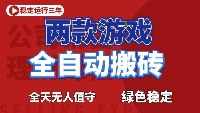 海外游戏全自动搬砖，日入1k+，全天无人值守，绿色稳定！【揭秘】-靠谱项目库