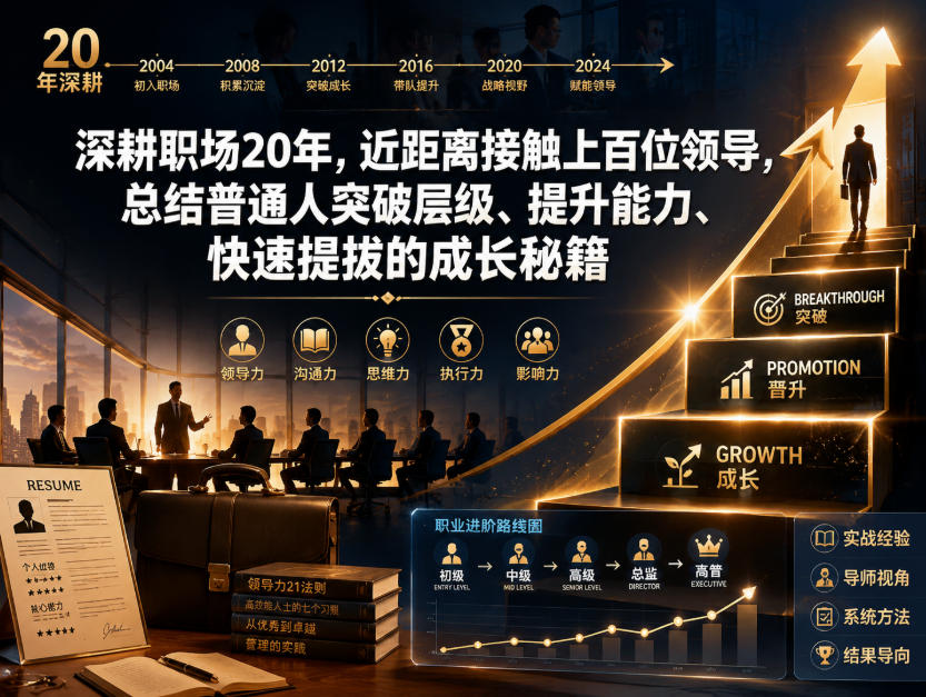 付费文章:深耕职场20年,近距离接触上百位领导,总结普通人突破层级、提升能力、快速提拔的成长秘籍(全网独家干货)-靠谱项目库