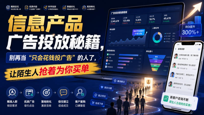 信息产品广告投放秘籍，别再当“只会花钱投广告”的人了，让陌生人抢着为你买单【原创双语字幕】-靠谱项目库