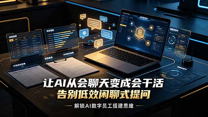 (19130期)让AI从会聊天变成会干活,告别低效闲聊式提问,解锁AI数字员工搭建思维-靠谱项目库