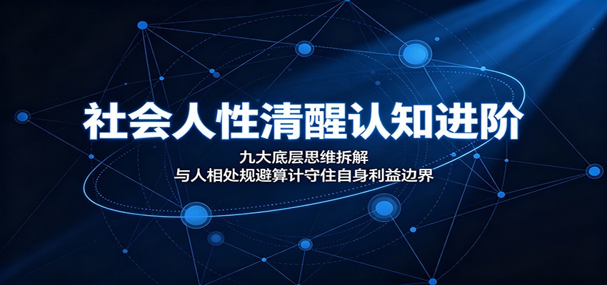 社会人性清醒认知进阶：九大底层思维拆解，与人相处规避算计守住自身利益边界-靠谱项目库