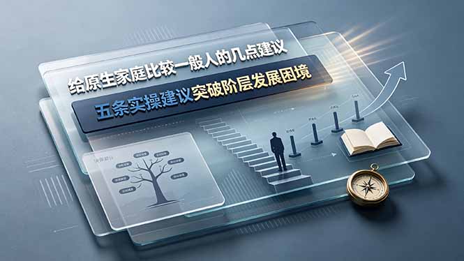 （19194期）付费文章：给原生家庭比较一般人的几点建议，五条实操建议突破阶层发展困境-靠谱项目库