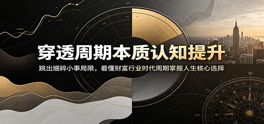 穿透周期本质认知提升：跳出细碎小事局限，看懂财富行业时代周期掌握人生核心选择-靠谱项目库
