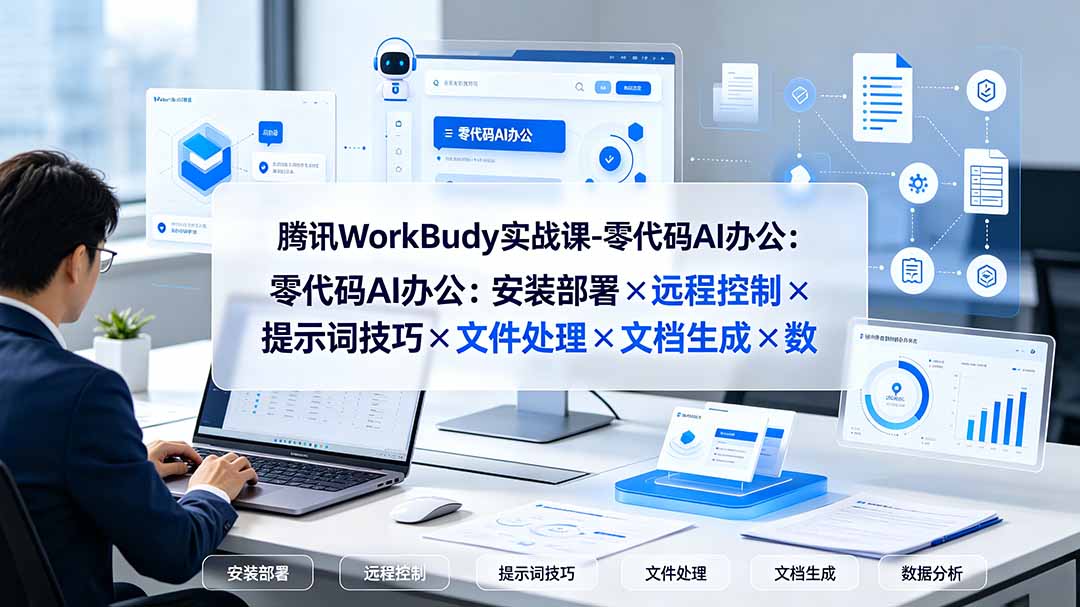 （19325期）腾讯WorkBuddy实战课-零代码AI办公：安装部署×远程控制×提示词技巧×文件处理×文档生成×数据分析-靠谱项目库