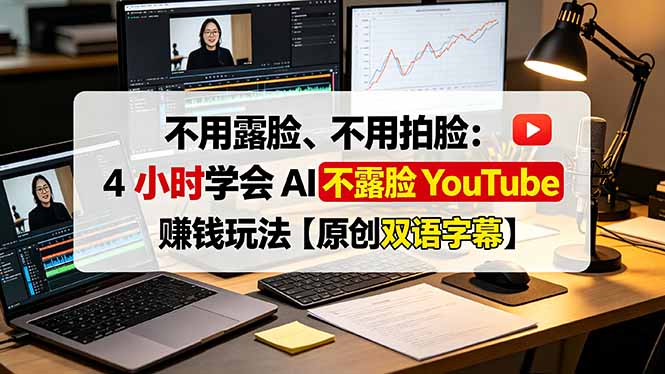 （19161期）不用露脸、不用拍脸：4 小时学会 AI 不露脸 YouTube 赚钱玩法【原创双语字幕】-靠谱项目库