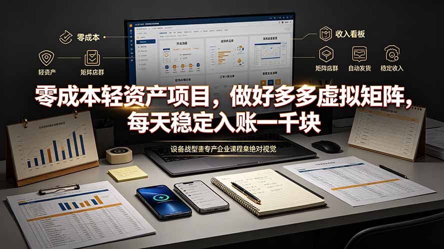 (19522期)零成本轻资产项目,做好多多虚拟矩阵,每天稳定入账一千块-靠谱项目库