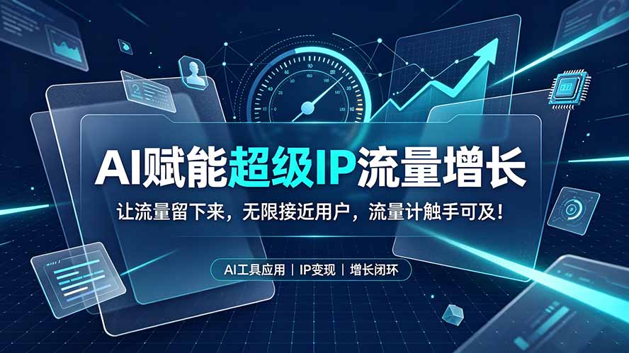 （19453期）AI赋能超级IP流量增长：让流量留下来，无限接近用户，流量计触手可及！-靠谱项目库