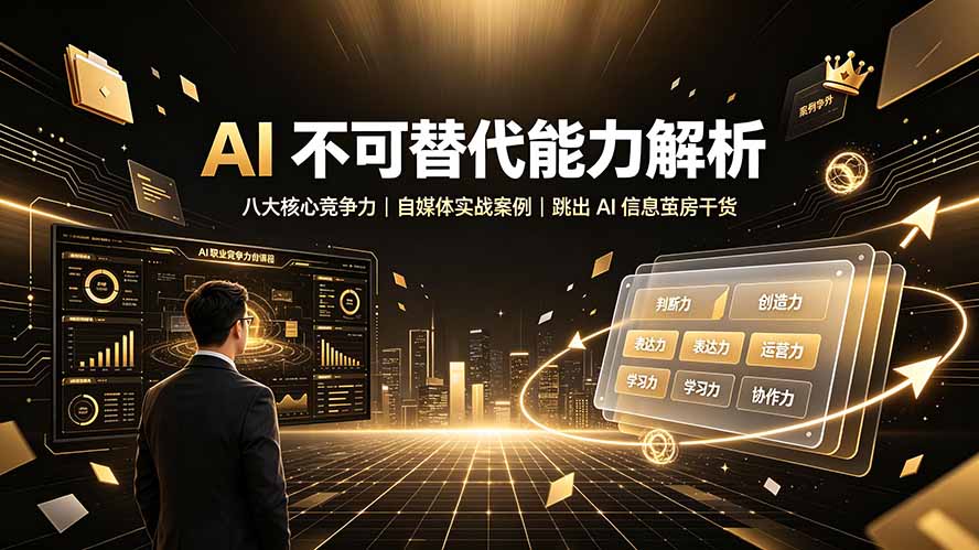 (19344期)付费文章:AI 不可替代能力解析▸八大核心竞争力|自媒体实战案例|跳出 AI 信息茧房干货-靠谱项目库
