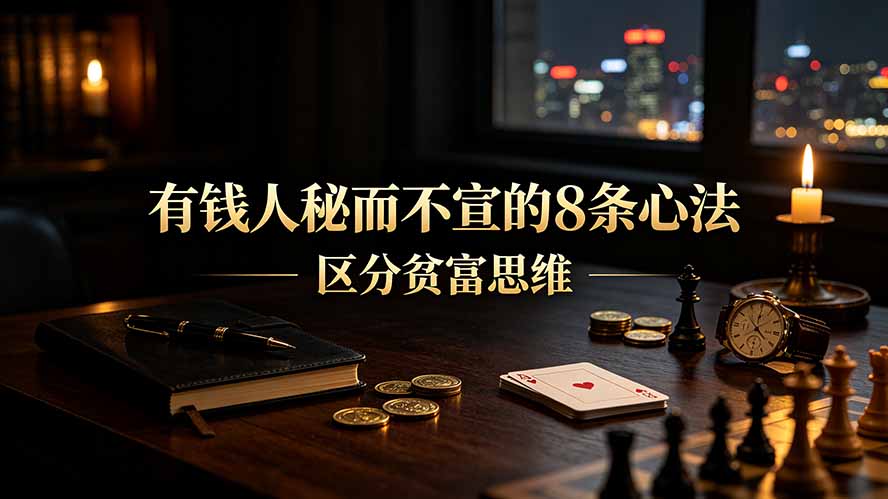 （19413期）付费文章：有钱人秘而不宣的8条心法｜区分贫富思维-靠谱项目库