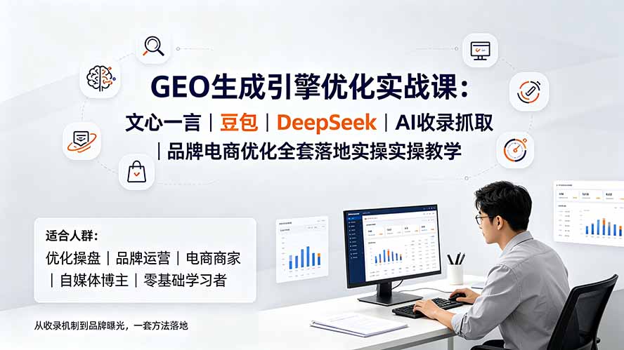 （19456期）GEO生成引擎优化实战课：文心一言｜豆包｜DeepSeek｜AI收录抓取｜品牌电商优化全套落地实操教学-靠谱项目库