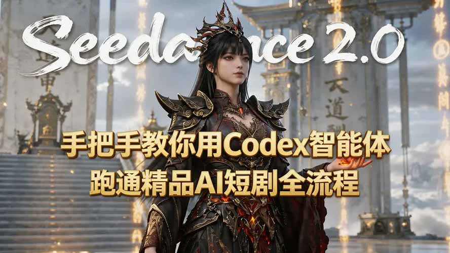 （19507期）手把手教你用Seedance2.0+Codex智能体跑通精品AI短剧全流程（附3种skill技能）-靠谱项目库