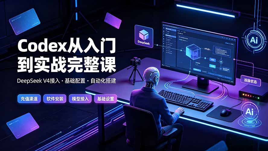 （19257期）Codex从入门到实战完整课｜充值·安装·接入DeepSeek，记忆·插件·Skill·CLI·MCP全拆解-靠谱项目库