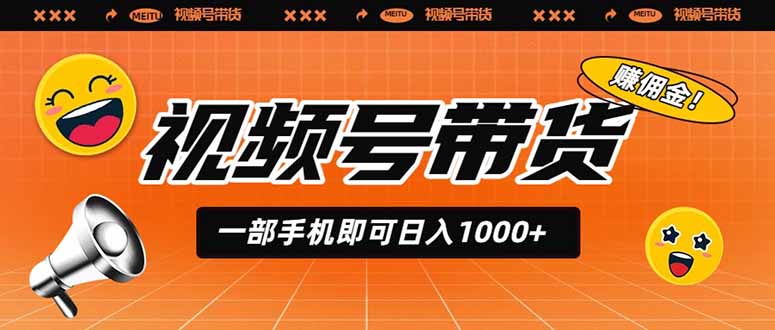 （19366期）视频号带货，一部手机即可日入1000+，无人直播玩法轻松躺赚带货佣金-靠谱项目库