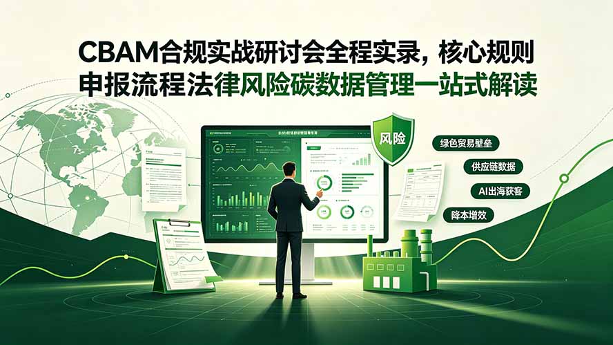 （19235期）CBAM合规实战研讨会全程实录，核心规则申报流程法律风险碳数据管理一站式解读-靠谱项目库