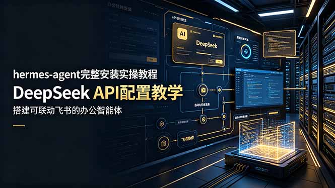（19128期）hermes-agent完整安装实操教程，DeepSeek API配置教学，搭建可联动飞书的办公智能体-靠谱项目库