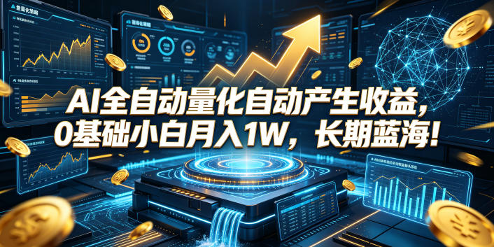 AI全自动量化自动产生收益,0基础小白月入1W,长期蓝海!【揭秘】-靠谱项目库