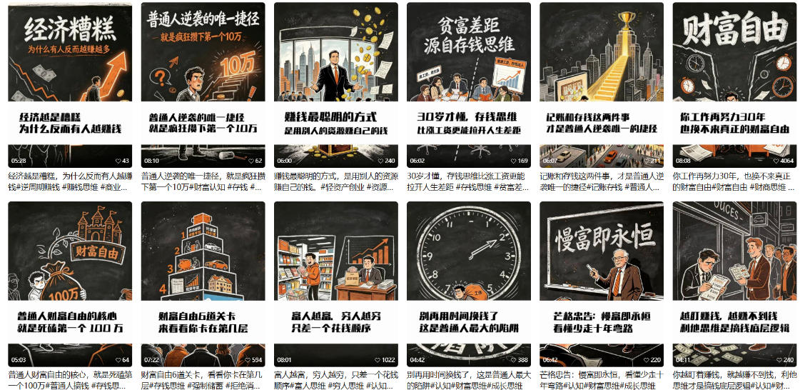 图片[2]-【AI书单】财富书籍图文解读玩法，一键直出，几十条视频，跑出1000单，全流程拆解，新手也可以上手-靠谱项目库