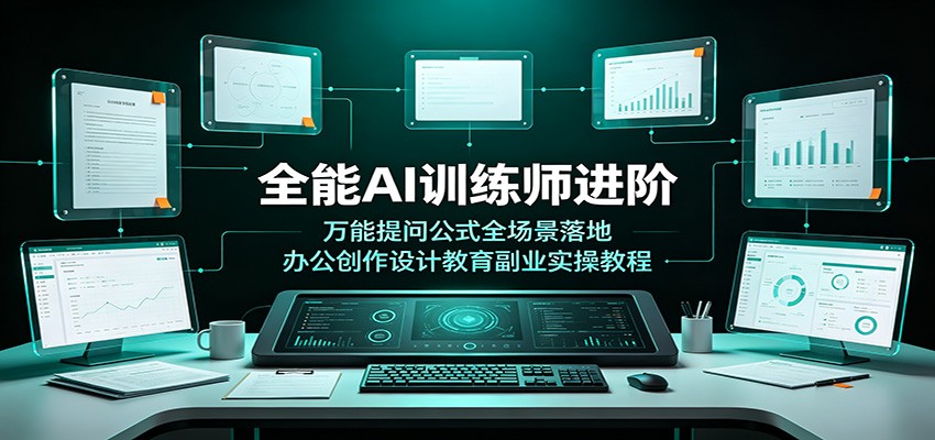 全能AI训练师进阶：万能提问公式全场景落地，办公创作设计教育副业实操教程-靠谱项目库