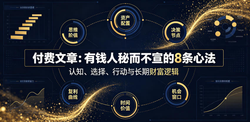 付费文章:有钱人秘而不宣的8条心法-靠谱项目库