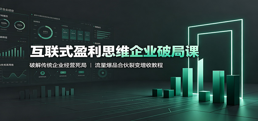 互联式盈利思维企业破局课：破解传统企业经营死局，流量爆品合伙裂变增收教程-靠谱项目库