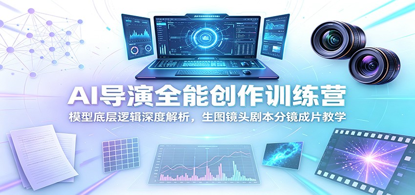 AI导演全能创作训练营：模型底层逻辑深度解析，生图镜头剧本分镜成片教学-靠谱项目库