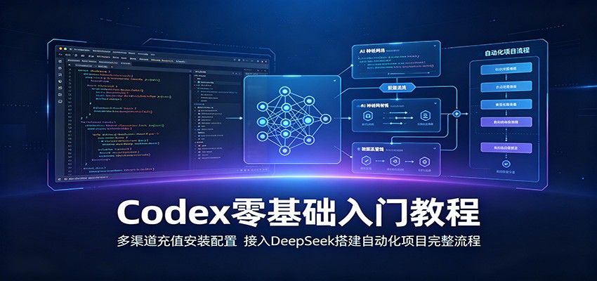 Codex零基础入门教程：多渠道充值安装配置，接入DeepSeek搭建自动化项目完整流程-靠谱项目库